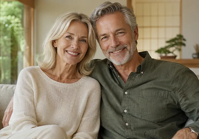A couple enjoying life in good health